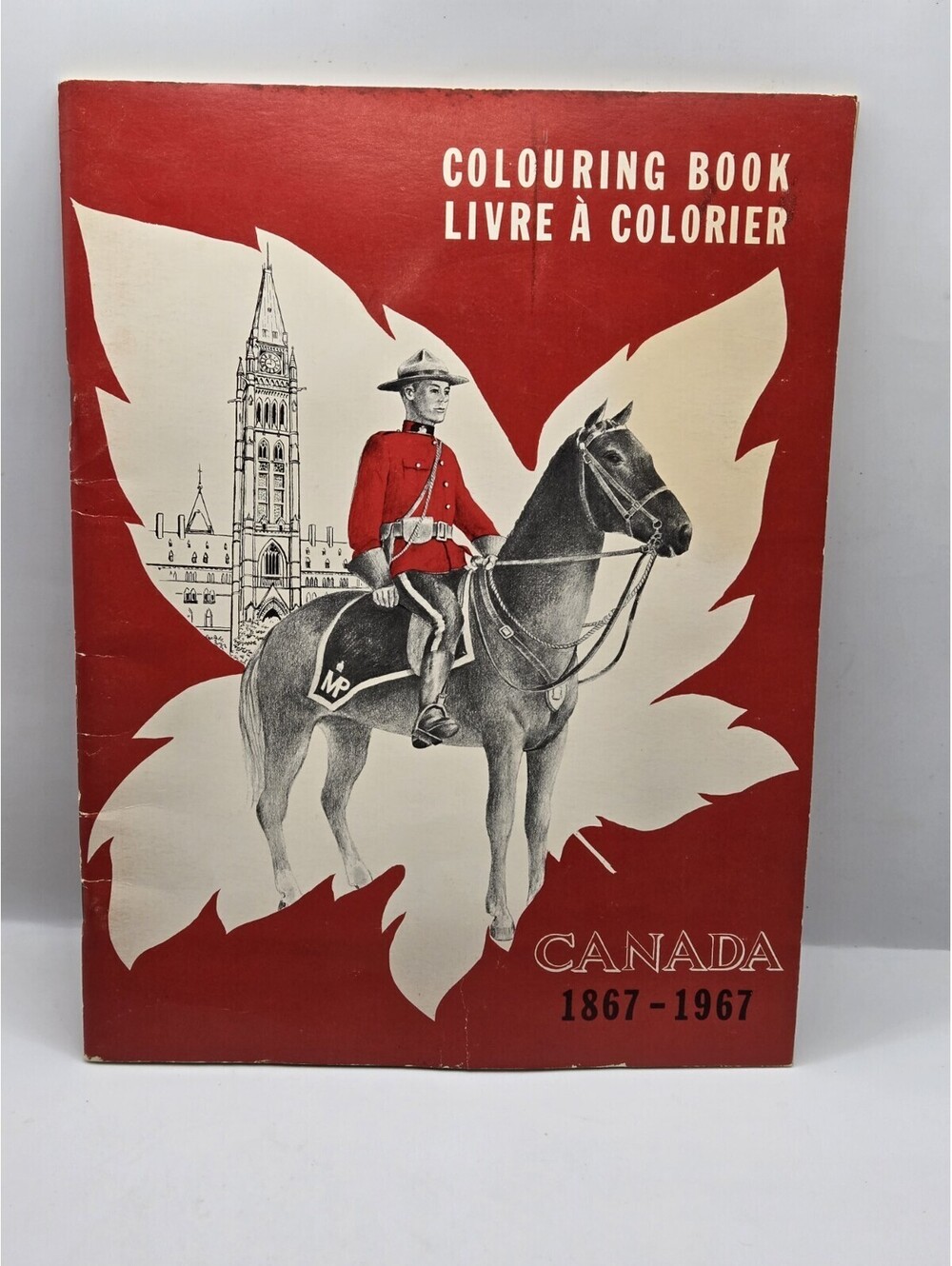Vintage 1967 Canada Centennial Colouring Book RCMP Mounted Police Parliament